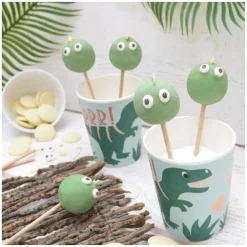 SCRAPCOOKING - 8 gobelets cartonnés 25 cl - dino