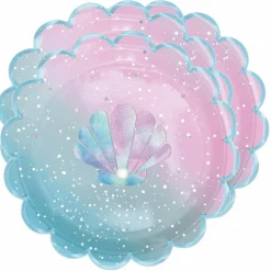 SCRAPCOOKING PARTY - 24 assiettes en carton sirène