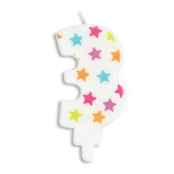 SCRAPCOOKING PARTY - Bougie d'anniversaire chiffre 3