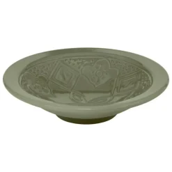 SECRET DE GOURMET - Lot de 6 assiettes creuses faïence "sienna" 23cm vert olive