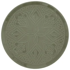 SECRET DE GOURMET - Lot de 6 assiettes à dessert faïence "sienna" 20cm vert olive