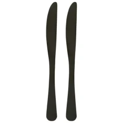 SECRET DE GOURMET - Lot de 2 couteaux en inox "shadow" 22cm noir