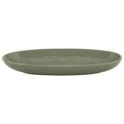 SECRET DE GOURMET - Plat ovale en faïence "sienna" 41cm vert olive
