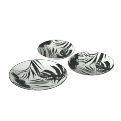 SECRET DE GOURMET - Service vaisselle 18 pièces palmier - noir