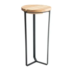 Sellette industrielle Haute en fer plat - D.29 x H.50 cm