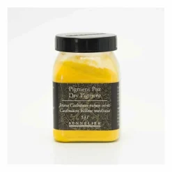 SENNELIER - Pigment pour création de peinture - pot 150 g - jaune de cadmium moyen véritable