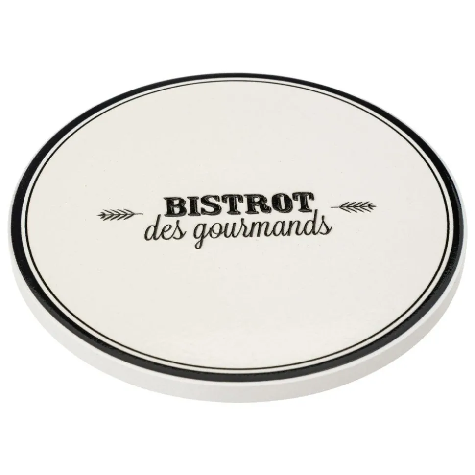 SG SECRET DE GOURMET - 4 dessous de verres "bistrot" d10cm