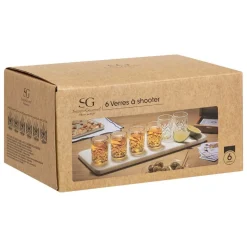 SG SECRET DE GOURMET - 6 verres à shooter "automne" en verre 6cl