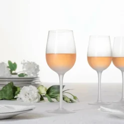 SG SECRET DE GOURMET - Lot de 6 verres à vin givrés 38cl