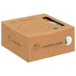 SG SECRET DE GOURMET - Lot de 6 assiettes creuses "lily" d20cm