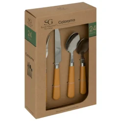 SG SECRET DE GOURMET - Ménagère "colorama" 24p jaune