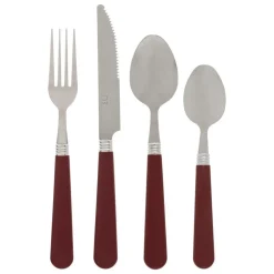 SG SECRET DE GOURMET - Ménagère "colorama" 24p rouge