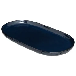 SG SECRET DE GOURMET - Plat "terre inconnue" en céramique bleu 30x18cm