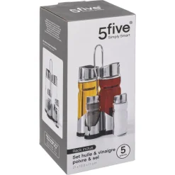 SG SECRET DE GOURMET - Set huile/vinaigre/poivre/sel verre