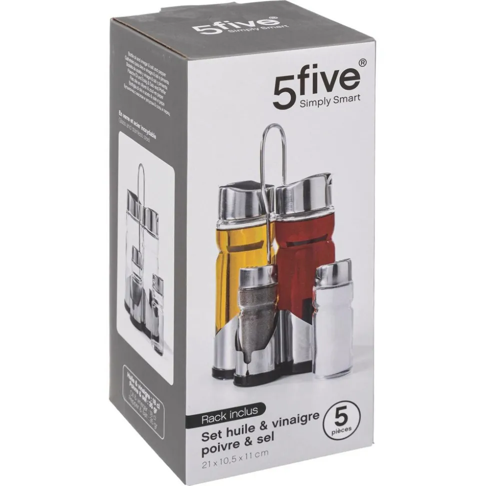 SG SECRET DE GOURMET - Set huile/vinaigre/poivre/sel verre