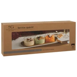 SG SECRET DE GOURMET - Set apéritif "automne" 4 pièces en verre