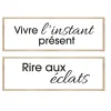 SIL - Cadre décoratif slogan 20 x 60 cm (lot de 2)