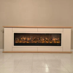 SINED - Armoire en bois et cheminee electrique 1500w complete desio 180