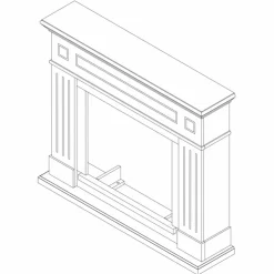 SINED - Cadre de cheminee en mdf bleu turquoise sined pienza camin frame