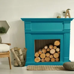 SINED - Cadre de cheminee mdf turquoise cornice camino caldera sined