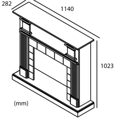 SINED - Cadre de cheminee mdf turquoise cornice camino caldera sined