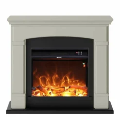 SINED - Cheminee au sol beige avec brûleur 1500w mpc camino siena