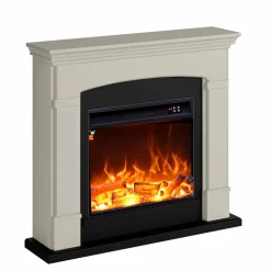 SINED - Cheminee au sol beige avec brûleur 1500w mpc camino siena