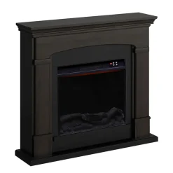 SINED - Cheminee au sol en wenge avec brûleur 1500w mpc camino siena