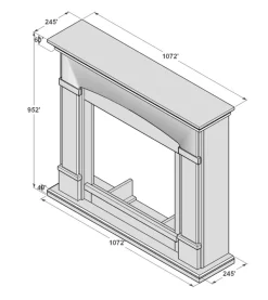 SINED - Cheminee au sol en wenge avec brûleur 1500w mpc camino siena