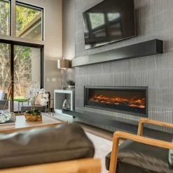 SINED - Cheminee electrique encastree 108cm sined caminetto ispica black