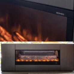 SINED - Cheminee electrique encastree de 150 cm sined caminetto vulture