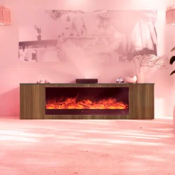 SINED - Cheminee mobile et electrique 1500w cheminee mobile meda 108 brown