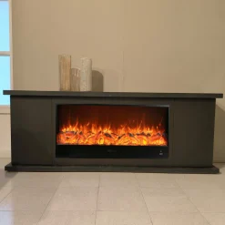 SINED - Cheminee mobile et electrique 1500w cheminee mobile arosio 108 anthrac