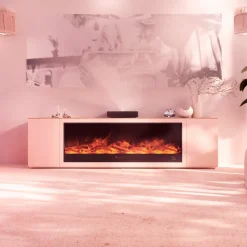 SINED - Cheminee mobile et electrique 1500w cheminee mobile meda 108 grey