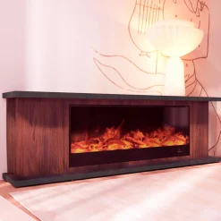 SINED - Cheminee mobile et electrique 1500w cheminee mobile arosio 108 brown