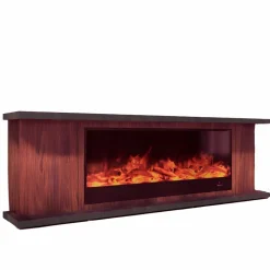 SINED - Cheminee mobile et electrique 1500w cheminee mobile arosio 108 brown