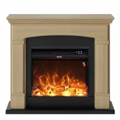 SINED - Cheminee sur pied en chêne avec brûleur 1500w mpc camino siena