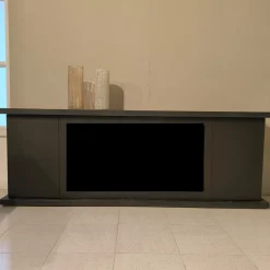 SINED - Meuble en bois pour cheminee electrique mobile arosio 150 anthracite