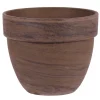 SPANG - Pot rond Levante en terre cuite, basalt Ø 35 x H. 29 cm