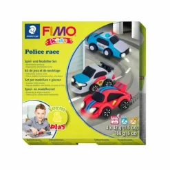 STAEDLER - Coffret modelage enfant - pâte polymère - voitures de police