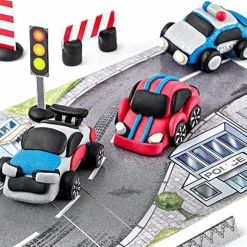 STAEDLER - Coffret modelage enfant - pâte polymère - voitures de police