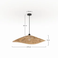 Stellaire - suspension en raphia 75 cm