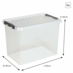 SUNWARE - Boîte de rangement en plastique q-line 72 litres