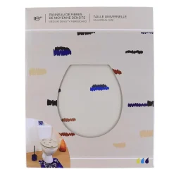 TENDANCE - Abattant wc 18 pouces mdf couvercle design imprime et attaches plastique - signature