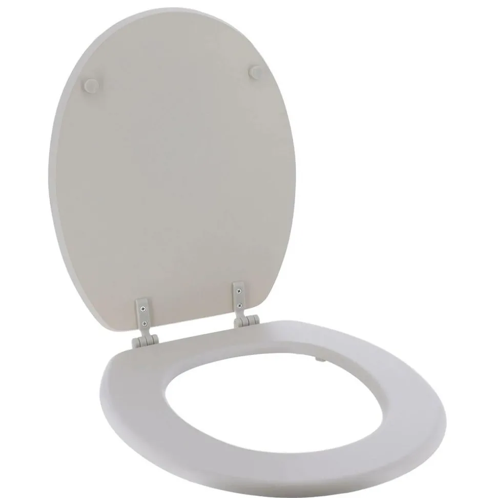 TENDANCE - Abattant wc 18 pouces mdf couvercle design imprime et attaches plastique - signature