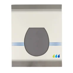 TENDANCE - Abattant wc mdf 18 pouces attaches plastiques - gris