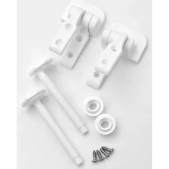 TENDANCE - Abattant wc mdf 18 pouces attaches plastiques - gris