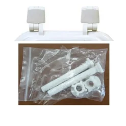 TENDANCE - Abattant wc mdf 17 pouces attaches plastiques - taupe