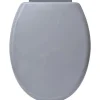 TENDANCE - Abattant wc pp 18 pouces attaches plastiques - gris