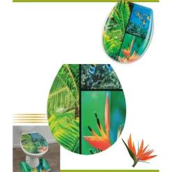 TENDANCE - Abattant wc thermodur 18 pouces attaches plastiques - island spirit